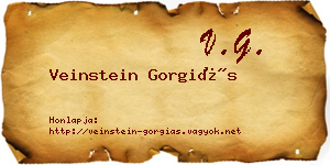 Veinstein Gorgiás névjegykártya